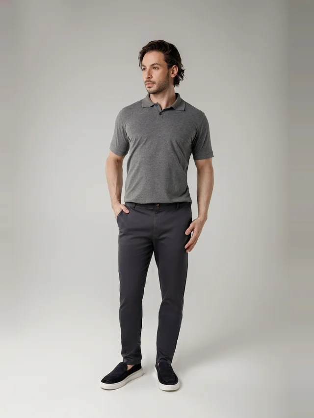 Calça casual slim, KDU, referência 30125, vista principal