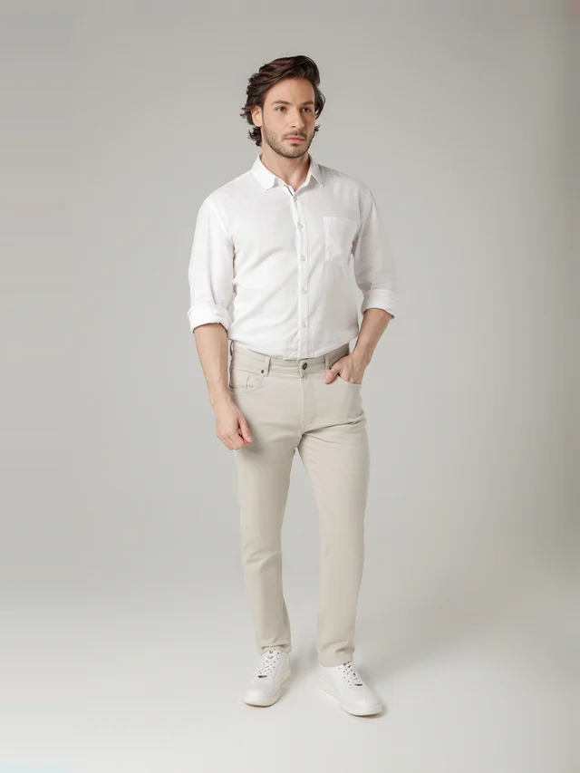 Calça casual slim, KDU, referência 30140, vista principal