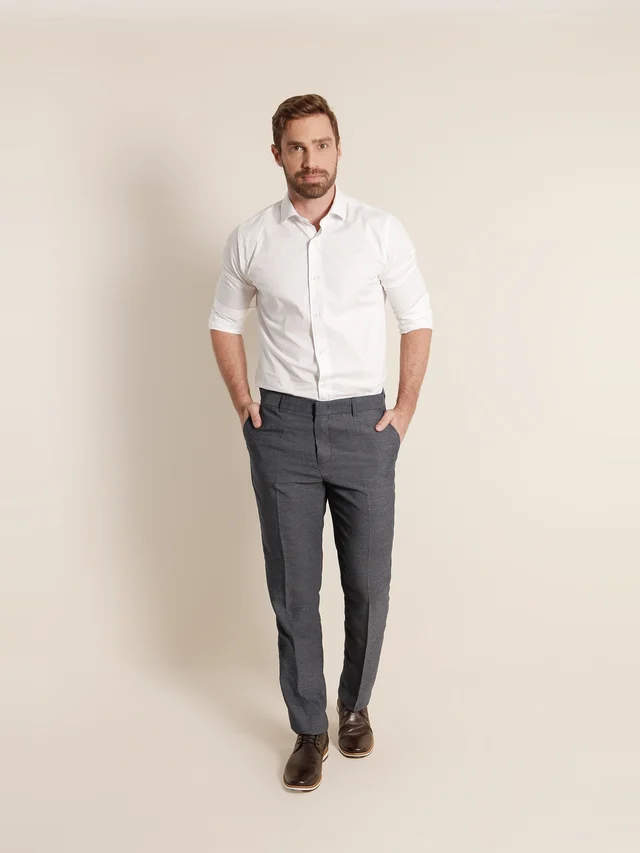 Calça social slim, KDU, referência 353, vista principal