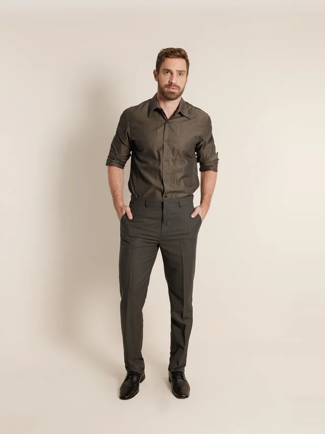 Calça social slim, KDU, referência 358, vista principal