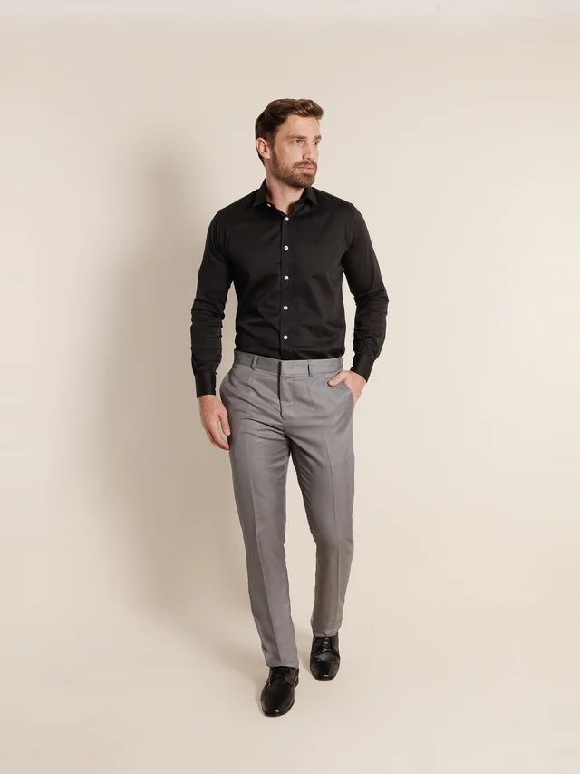 Calça social slim, KDU, referência 361, vista principal