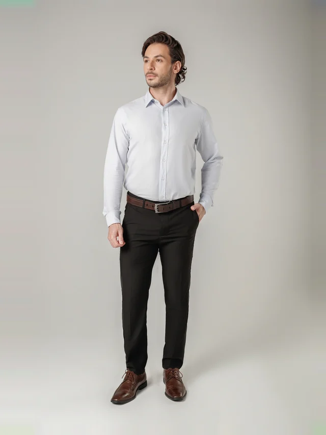 Calça casual de malha slim, KDU, referência 904, vista principal