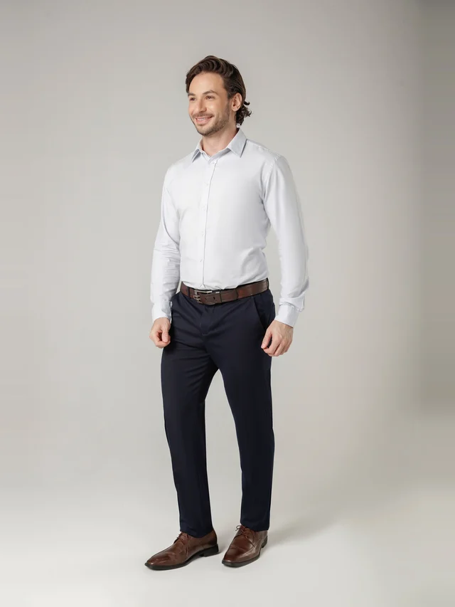Calça casual de malha slim, KDU, referência 906, vista principal